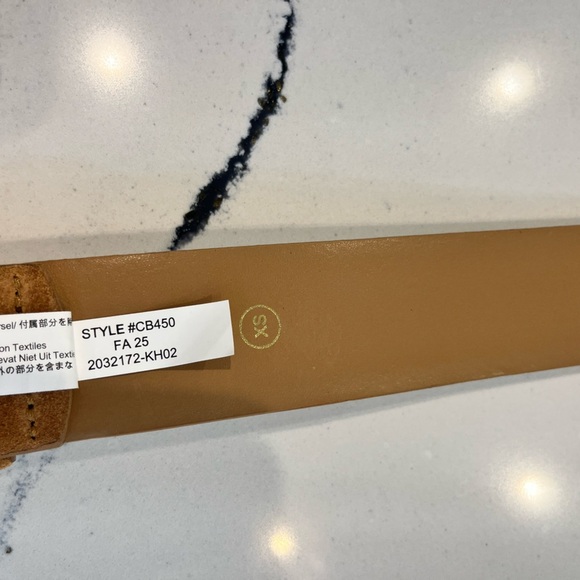 J. Crew Suede Roller Belt in Blonde Espresso size XS CB450 $90 never worn - Picture 6 of 14